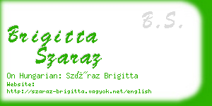 brigitta szaraz business card